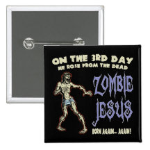 Zombie Jesus Pinback Buttons