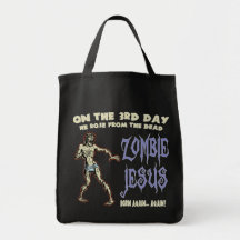 Zombie Jesus Tote Bags