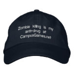 Zombie killing is my anti-drug at CampusGames.net embroidered hats