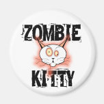 Zombie Kitty Fridge Magnets