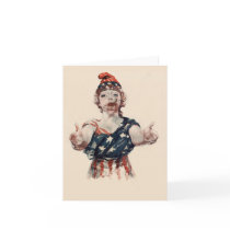 Zombie Lady Liberty Greeting Cards