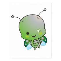 Zombie Ladybug Postcard postcards