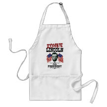 Zombie Lincoln For President Apron