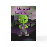 Zombie Love Bodies Brains and hearts Valentine Cards