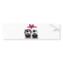 ZOMBIE LOVE HURTS BUMPER STICKER