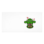 Zombie monkey in green photo cards
