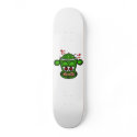 Zombie monkey in green skateboards