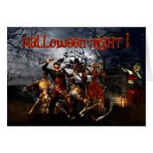 Zombie night card