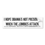 ZOMBIE OBAMA bumper stickers
