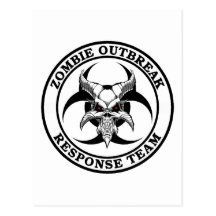 Zombie Outbreak Biohazard Demon Post Cards