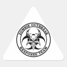 Zombie Outbreak Biohazard Demon Triangle Sticker