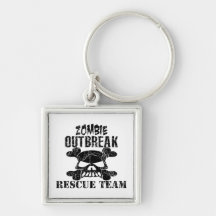 Zombie Outbreak Rescue Team Keychain