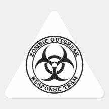 Zombie Outbreak Response Team (Biohazard) Triangle Sticker