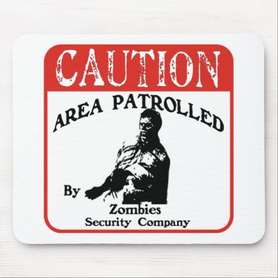 Zombie Patrol Mouse Mat by zombienation