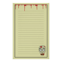 Zombie Personalised Stationery