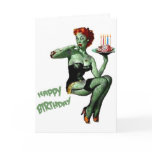 Zombie Pin Up Birthday Cards