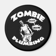 Zombie Plumbing Fridge Magnets