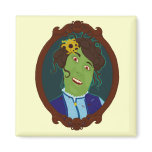 Zombie Portrait Square Magnet