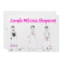 Zombie Princess Sleepover invitations