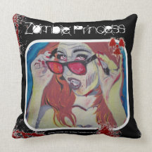 'Zombie Princess' (Throw) American MoJo Pillow