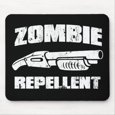 zombie repellent - the shotgun mouse pad by strk3