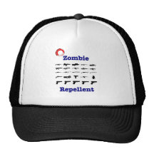 Zombie Repellent With Logo Mesh Hat