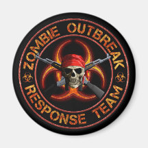 Zombie Response Team Fridge Magnets