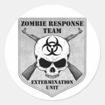 Zombie Response Team Round Sticker