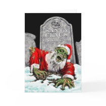 Zombie Santa Christmas Card (Blank Interior)