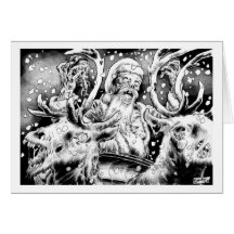 Zombie Santa Christmas Card (Blank Interior)