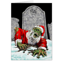 Zombie Santa Christmas Card (Blank Interior)