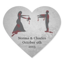 Zombie Save the Date Wedding Stickers