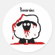 Zombie Sheep Stickers- Baaarains
