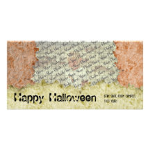 Zombie Skin Halloween PhotoCard Template Photo Card