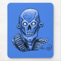 Zombie Skull Head mousepads