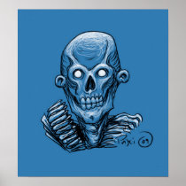 Zombie Skull Head Poster posters