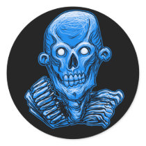 Zombie Skull Head Sticker