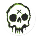 Zombie Skull Stickers