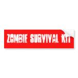 ZOMBIE SURVIVAL KIT bumper stickers