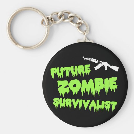 Zombie Survivalist Keychain