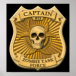 Zombie Task Force - Captain Badge posters