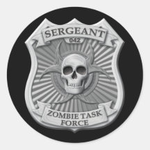 Zombie Task Force - Sergeant Badge Stickers
