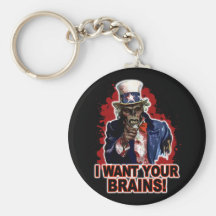 Zombie Uncle Sam Keychain