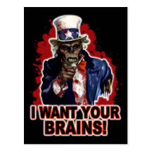 Zombie Uncle Sam Postcards
