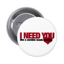 Zombie Valentines Day Pinback Button
