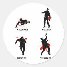 zombie walker crawler sticker