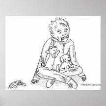 Zombie with Puppies Posters