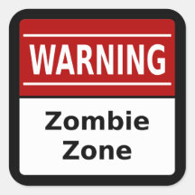 Zombie Zone Sticker