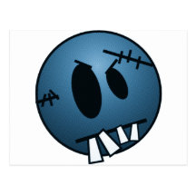 ZOMBIECON FACE - BLUE POST CARDS