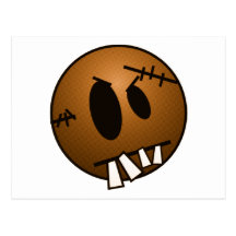 ZOMBIECON FACE - ORANGE POST CARDS